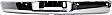 Step Bumper, Chrome Face Bar Only; With pad provision Without mounting bracket(s)