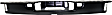 Step Bumper, Powdercoated Black Face Bar Only; With pad provision Without mounting bracket(s)