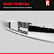 Step Bumper, Chrome Face Bar Only; With pad provision Without mounting bracket(s)
