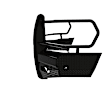 FBD195BLRC Grille Guard, Powdercoated Black Steel
