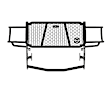 2022 Ram 2500 - Legend Series Grille Guard, Powdercoated Black, Carbon Steel