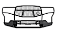 MFG19HBM1 Grille Guard, Powdercoated Matte Black Steel