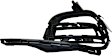 2017-2022 Porsche Macan - Front, Passenger Side Bumper Grille, Textured Black, Turbo Model