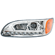 Driver Side Headlight, with Bulb, LED, Chrome, with LED Daytime Running Light