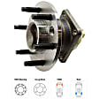 Rear, Driver or Passenger Side Wheel Hub, With Bearing, With Sensor, 5 x 4.53 in. Bolt Pattern
