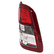 Passenger Side Tail Light, with Bulb, Halogen, Clear and Red Lens, Black Interior