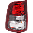 Driver Side Tail Light, with Bulb, Halogen, Clear and Red Lens, Black Interior