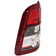 Driver Side Tail Light, with Bulb, Halogen, Clear and Red Lens, Black Interior
