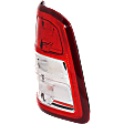Passenger Side Tail Light, with Bulb, Halogen, Clear and Red Lens, Chrome Interior