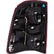 Passenger Side Tail Light, with Bulb, Halogen, Clear and Red Lens, Chrome Interior