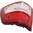 Passenger Side Tail Light, with Bulb, Halogen, Clear and Red Lens, Chrome Interior