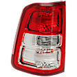 Driver Side Tail Light, with Bulb, Halogen, Clear and Red Lens, Chrome Interior