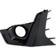 Front, Passenger Side Fog Light Trim, Textured Black