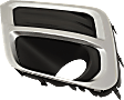 Front, Driver Side Fog Light Trim, Black and Chrome, Limited Model