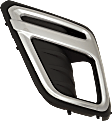 Driver Side Fog Light Trim, Black and Chrome