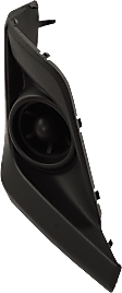 Front, Passenger Side Fog Light Cover, Textured Black, Without fog light hole