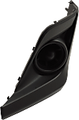 Front, Driver Side Fog Light Cover, Textured Black, Without fog light hole
