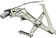 Rear, Passenger Side Power Window Regulator, With Motor