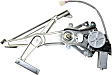 Rear, Passenger Side Power Window Regulator, With Motor