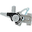 Rear, Driver Side Power Window Regulator, With Motor