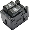 Front, Driver Side Window Switch, Black, 2-Button, Coupe