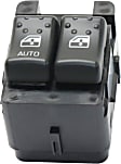 Front, Driver Side Window Switch, Black, 2-Button, Coupe