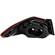 Passenger Side Tail Light, with Bulb, LED, Red Lens