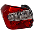 Driver Side Tail Light, Without bulb(s), Halogen, Clear and Red Lens, CAPA CERTIFIED