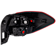 Driver Side Tail Light, Without bulb(s), Halogen, Clear and Red Lens, CAPA CERTIFIED