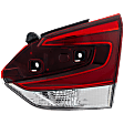 Passenger Side, Inner Tail Light, with Bulb, Halogen, Clear and Red Lens, CAPA CERTIFIED