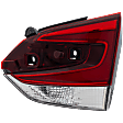 Passenger Side, Inner Tail Light, with Bulb, Halogen, Clear and Red Lens, CAPA CERTIFIED