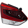 Driver Side, Inner Tail Light, with Bulb, Halogen, Clear and Red Lens