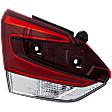 Driver Side, Inner Tail Light, with Bulb, Halogen, Clear and Red Lens, CAPA CERTIFIED