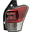 Passenger Side Tail Light, without Bulb, Halogen/LED Combo, Clear and Red Lens