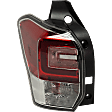 Driver Side Tail Light, without Bulb, Halogen/LED Combo, Clear and Red Lens