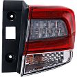 Passenger Side, Outer Tail Light, with Bulb, LED, Clear and Red Lens, CAPA CERTIFIED