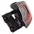 Passenger Side, Outer Tail Light, with Bulb, LED, Clear and Red Lens