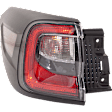 Driver Side, Outer Tail Light, with Bulb, LED, Clear and Red Lens