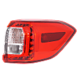 Passenger Side, Outer Tail Light, with Bulb, LED, Clear Red Lens, 4 Cyl., 2.4L Engine
