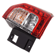 Passenger Side, Outer Tail Light, with Bulb, LED, Clear Red Lens, 4 Cyl., 2.4L Engine