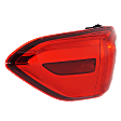 Driver Side, Outer Tail Light, with Bulb, LED, Clear Red Lens, 4 Cyl., 2.4L Engine