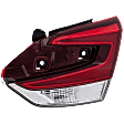 Passenger Side, Inner Tail Light, without Bulb, Halogen, Clear and Red Lens, CAPA CERTIFIED