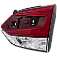 Passenger Side, Inner Tail Light, without Bulb, Halogen, Clear and Red Lens, CAPA CERTIFIED