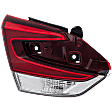 Driver Side, Inner Tail Light, without Bulb, Halogen, Clear and Red Lens, CAPA CERTIFIED