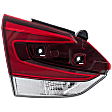 Driver Side, Inner Tail Light, without Bulb, Halogen, Clear and Red Lens, CAPA CERTIFIED