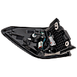 Passenger Side, Outer Tail Light, with Bulb, Halogen, Clear & Red Lens
