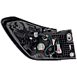 Passenger Side, Outer Tail Light, with Bulb, Halogen, Clear & Red Lens