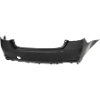 Rear Primed Bumper Cover, without Mounting Bracket, For Models without Object Sensor Holes