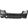 Rear Primed Bumper Cover, without Mounting Bracket, For Models with Object Sensor Holes