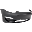 Front Primed Bumper Cover, With Tow Hook Holes